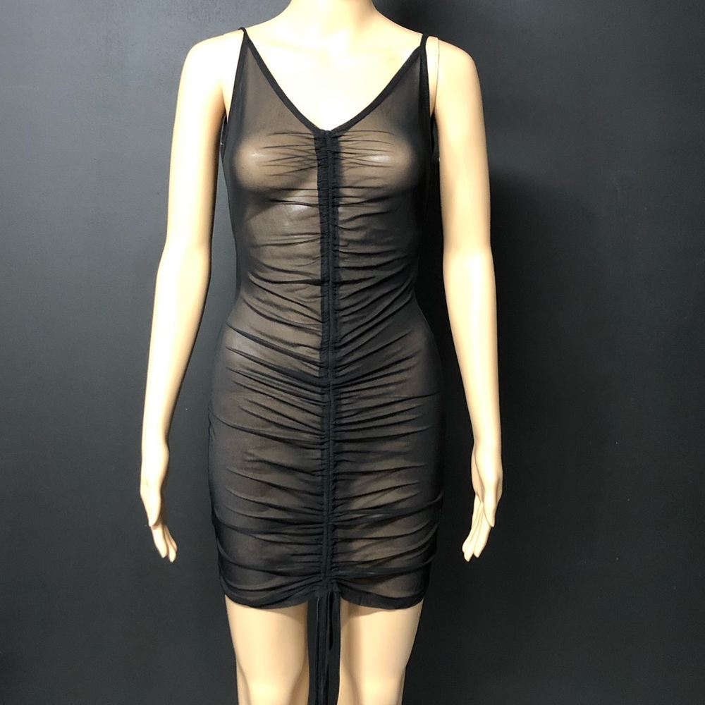 Sheer Midi Cover-Up Dress